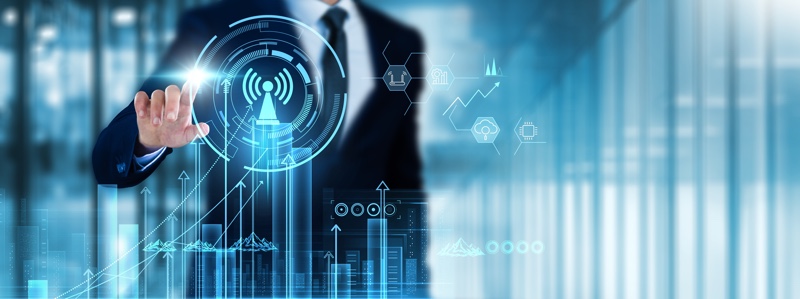 Digitale Darstellung moderner Telekommunikation: DZI-IT aus Münster bietet skalierbare Cloud-Telefonie-Lösungen mit drahtloser Verbindung für Unternehmen jeder Größe.