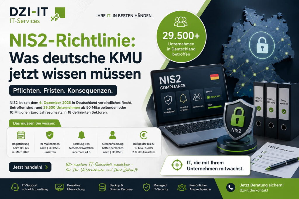 Die NIS2-Richtlinie für deutsche KMU – IT-Sicherheit, Compliance und Cybersecurity-Anforderungen einfach erklärt