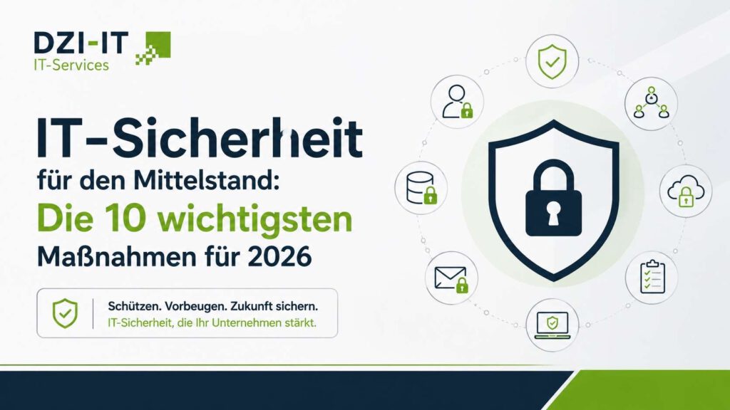 IT-Sicherheit für den Mittelstand – Die 10 wichtigsten Maßnahmen für 2026 mit Cybersecurity-, Datenschutz- und IT-Sicherheitskonzepten für deutsche KMU